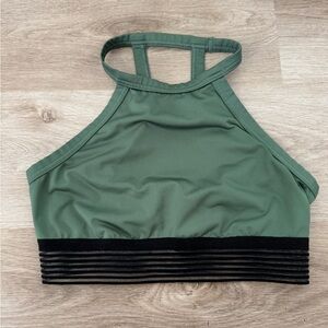 Victoria Sport Olive Green Halter Bralette Women’s Medium NWOT